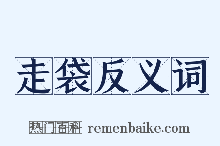 走袋反义词是什么意思的图片